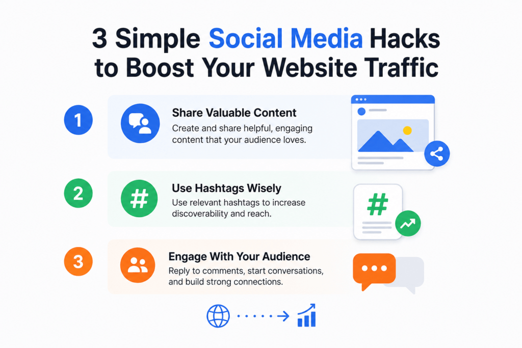 3 Simple Social Media Hacks to Boost Your Website Traffic